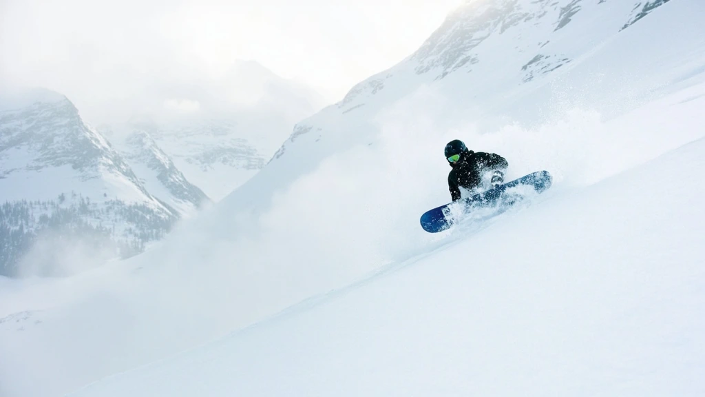 A snowboarder enters a powder chute at Jackson Hole after a major storm
